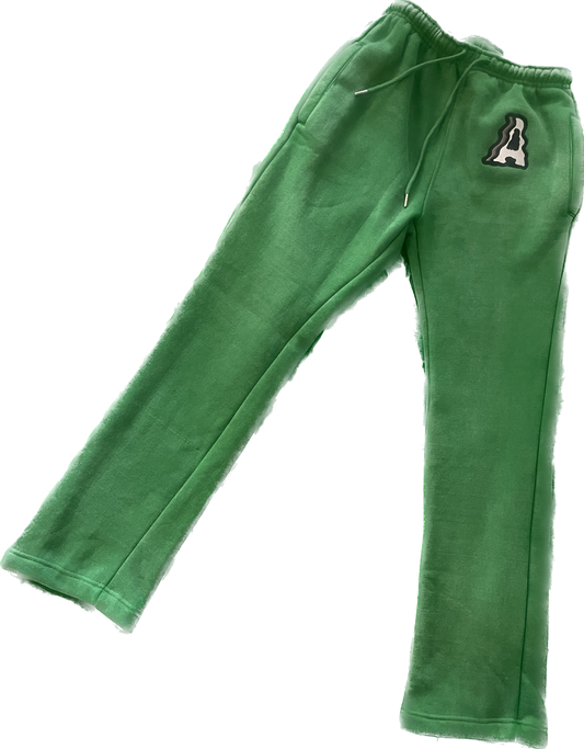 Green runner sweats