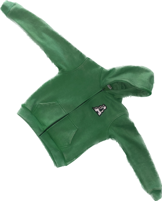 Green runner hoodie